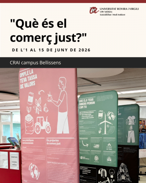 exposició comerç just CRAI campus Bellissens
