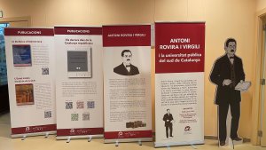 Exposició "Antoni Rovira i Virgili i la universitat pública del sud de Catalunya" al CRAI seu Vilafranca del Penedès